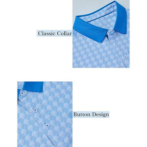 T-shirt décontracté en tissu léger pour homme, polo de golf respirant, vêtements de sport, polo de golf - Product Image 4