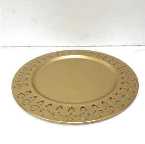 ให้บริการถาดอาหารของบ้านการใช้งานโลหะถาดเสิร์ฟอาหารของงานแต่งงานการใช้งานเครื่องครัวรอบถาดเสิร์ฟอาหาร - Product Image 5