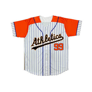 Equipo de alta calidad de aparejos de sarga al por mayor barato bordado en blanco sublimado béisbol personalizado - Product Image 4