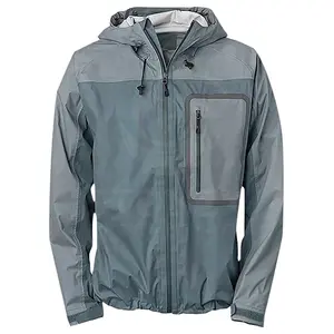 Full Zipper Rain Jackets For Men's Custom Logo Outdoor winter wear Customize Patchwork Hooded Windbreaker Jacket.