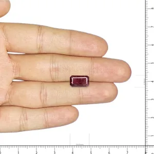 NOVAMART Fine Ruby (Manik)-3.07 Carat Faceted Natural Synthetic Variety Including Emerald <b>Cushion</b> Pear <b>Star</b> Octagon Lab Created - Product Image 3
