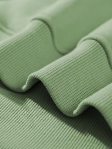 Sudadera con Capucha Personalizada para Hombre, 100% Algodón, Gruesa, de Lujo, Color Verde Sólido, Sudadera Informal Extra Grande de Felpa 100% Algodón - Product Image 4