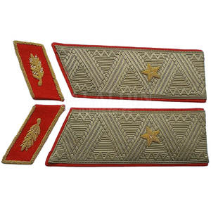 Epaulettes de hombro con bordado 3D en tela de lona para uso en escenario o formal, uniforme elegante - Product Image 5