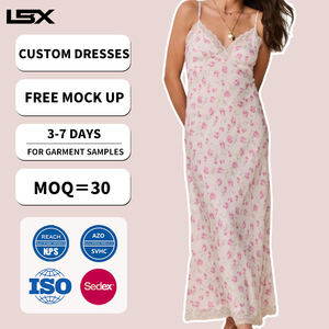 Vestido Elegante Personalizado con Estampado Digital OEM, Vestido <span class=keywords><strong>de</strong></span> Verano para Mujer, Vestido <span class=keywords><strong>de</strong></span> Fiesta, Vestido <span class=keywords><strong>de</strong></span> Noche - Product Image 1