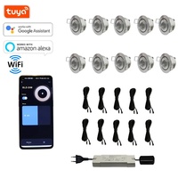 8PCS WIFI TUYA Dimmable 3W Dimmable Mini Spot Downlights avec Température de Couleur Réglable pour Carport