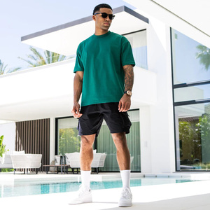 Nouveau T-Shirt de luxe pour hommes personnalisé 100% coton vente en gros surdimensionné col uni longue longueur haute couture numérique écologique rapide - Product Image 3