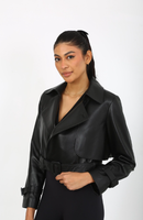 Blazer de Mujer a la Moda, de Piel de Oveja Negra, con Algodón, Tejido Crochet, Patrón Dobby 3D, Secado Rápido, Invierno, Calidad Premium, Personalizable