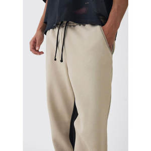 Pantalones Jogger Anchos de Algodón Extra Grandes con Rayas Laterales, Logotipo Personalizado, Ropa Urbana al por Mayor, Pantalones Jogger para Hombre 2026 - Product Image 3