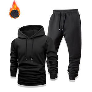 Conjunto Deportivo de Algodón Grueso Estampado, Sudadera con Capucha y Pantalones Joggers Unisex, 360 Gramos, Secado Rápido y Transpirable - Product Image 3