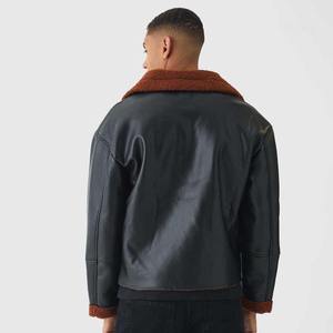 Veste d'hiver pour homme en peau de mouton axée sur le confort avec col montant, respirante et chauffante, personnalisable - Product Image 5