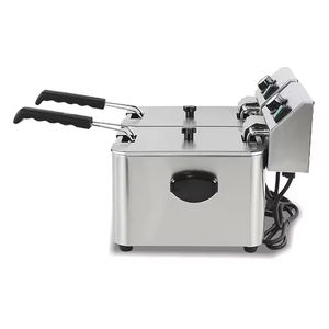 <span class=keywords><strong>Friteuse</strong></span> commerciale à usage intensif sans évacuation, 4L, 2 cuves, <span class=keywords><strong>friteuse</strong></span> à <span class=keywords><strong>double</strong></span> <span class=keywords><strong>cuve</strong></span> à vendre - Product Image 2