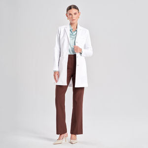 Blouse de laboratoire professionnelle pour médecin, blouse blanche pour usage hospitalier, design élégant à manches longues, unisexe, en polyester/coton - Product Image 2