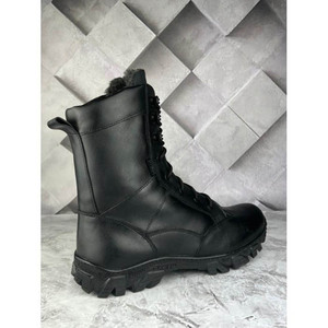 Chaussures de randonnée montantes pour hommes en cuir véritable, résistantes à l'usure, antidérapantes, pour l'hiver et l'extérieur, avec embout en acier, noires HAND MARICLES - Product Image 5