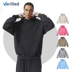 เสื้อฮู้ดซักกรดแบบวินเทจผ้าฝรั่งเศสเทอร์รี่มีฮู้ดโอเวอร์ไซส์ - Product Image 5