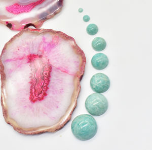 Cabujón de cabina redonda de amazonita azul, cristal de amazonita de piedra preciosa suelta calibrada de 6 mm para fabricación de joyas - Product Image 4