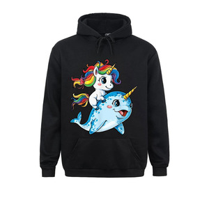 2022 hommes et filles hauts à capuche licornes narval arc-en-ciel sweats à manches longues 100% coton vêtements de sport pour l'hiver - Product Image 6