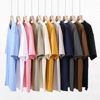 Poids lourd 340G haute qualité O cou t-shirts surdimensionné goutte épaule O-décolleté à manches courtes hommes O cou t-shirts
