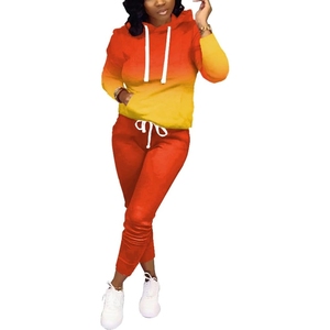 Custom Color Sublimation Printed Winter Hooded Streetwear Solid Eco-Friendly Breathable Lightweight 100% <b>Polyester</b> <b>Tracksuit</b> - Product Image 4