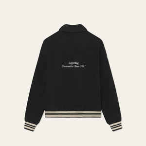 Custom 100% Wool Vintage <b>Varsity</b> Stand Collar Baseball <b>Bomber</b> Winter <b>Jacket</b> with Polyester Quilted Lining Custom Size for <b>Men</b> - Product Image 3