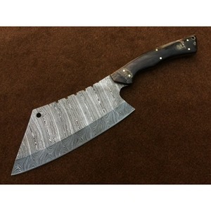 Cuchillo de cocina de estilo japonés hecho a mano, cuchillo de chef de acero de Damasco de alta calidad con mango de cuerno, producto personalizado. - Product Image 4