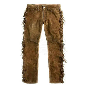 กางเกงหนังกลับชาย ดีไซน์ล่าสุด บริการ OEM สวมใส่สบาย คุณภาพพรีเมียม ขอบรุ่ย ลุคเท่ - Product Image 1