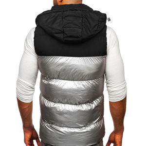 Chaqueta de plumón sin mangas con logotipo personalizado para hombre, chaleco acolchado cálido, chaleco acolchado para hombre, chalecos transpirables de invierno, chaleco de burbujas para hombre OEM - Product Image 2
