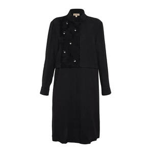 Abrigo Reversible de Lino para Mujer con Ribete Negro, Impermeable y Transpirable para Otoño e Invierno - Product Image 1