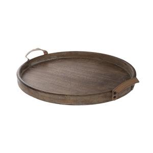 Decoración de mesa para servir, bandeja de madera para servir, plato para servir, acabado natural, forma redondeada, uso del servidor de cocina para el hogar del Hotel - Product Image 2