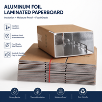 Panel de Cartón Corrugado Reutilizable Laminado con Papel de Aluminio, Resistente, Aislante, a Prueba de Humedad, para Envasado de Alimentos