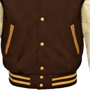 Chaquetas universitarias Letterman con cuello levantado y bordado personalizado para caballeros chaqueta de béisbol universitaria de EE. UU. Y Europa de buena calidad para hombres - Product Image 3