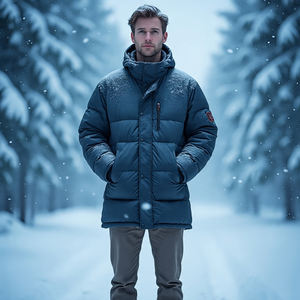 Venta al por mayor Casual Streetwear chaqueta acolchada abrigo hombres acolchado a prueba de viento cremallera con capucha abajo chaqueta de los hombres - Product Image 5