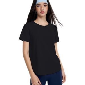 Camisetas OEM de Alta Calidad de Secado Rápido para Gimnasio, Camisetas Deportivas Ajustadas con Logotipo Personalizado, Ropa de Yoga Ajustada para Mujer - Product Image 1