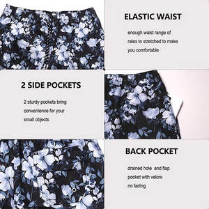 กางเกงขาสั้นชายหาดของผู้ชายเป็นมิตรกับสิ่งแวดล้อมผ้าคอตตอน100% ผ้าแห้งเร็วแบบลำลอง - Product Image 3