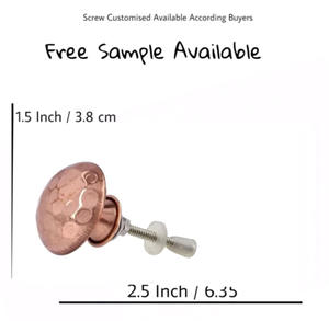 Perilla Y tirador de puerta martillado de cobre hecho a mano para armarios de cocina, tocadores, dormitorios, almacenes al aire libre, villas - Product Image 3