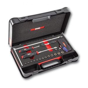 Usag 49-Piece <b>Socket</b> Assortment in ABS Case with 1/4'' <b>Extensions</b> Ratchet and Hexagonal <b>Sockets</b> for DIY and Professional Use - Product Image 1