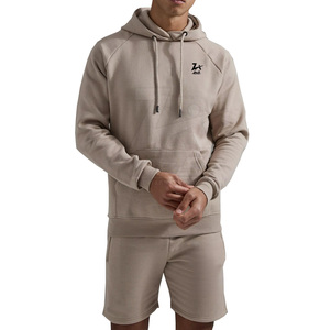 Men's Wholesale Sportswear Sets Breathable Long <b>Sleeve</b> <b>Hoodie</b> & 100% Cotton <b>Shorts</b> for Winter - Product Image 5