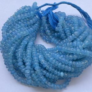 8mm 10mm 12mm naturel néon bleu Onyx lisse rondelle perles brin pierres semi-précieuses fournisseur pour la fabrication de bijoux en ligne bricolage - Product Image 3