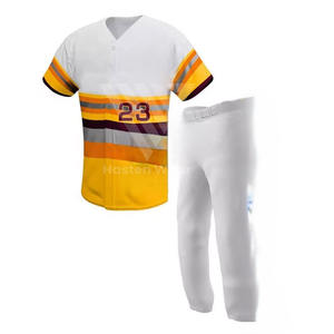 Bajo MOQ Equipo original Uniforme de béisbol Conjunto Etiqueta privada Servicio OEM Uniforme de béisbol de tendencia superior de alta calidad - Product Image 1