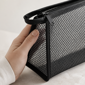 Bolsa de Aseo de Malla, Bolsa de Cosméticos Impermeable de PVC, Organizador de Almacenamiento de Viaje para Artículos Esenciales - Product Image 4