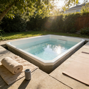 Piscine de Luxe en Fibre de Verre avec Jets Intégrés, Éclairage LED et Système de Chauffage Avancé pour Installations Hôtelières - Product Image 5