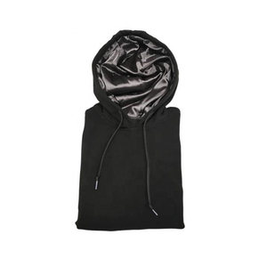 Nuevo personalizado de alta calidad Unisex en relieve con capucha de seda completa forrado de satén sudaderas con capucha cómodas sudaderas transpirables para hombres OEM - Product Image 2