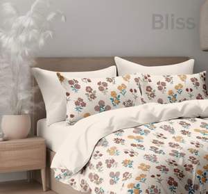 Ensemble de literie en microfibre tissée géométrique 3 pièces taille Queen Doux et durable avec un design moderne et des taies d'oreiller - Product Image 3