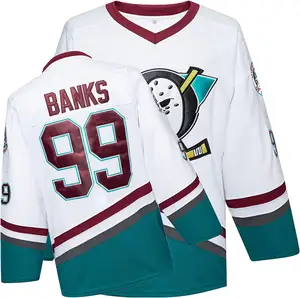 2023 CUSTOM LOGO Jugend Eishockey Trikot Charlie Conway #96 Banken #99 Mighty Ducks Movie Jersey Kinder hemden