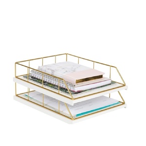Hot Trending Luxury Unique Metal Wire <b>Magazine</b> Rack Desktop Book and Newspaper <b>Holder</b> Organizer Customized Size Shape Colour - Product Image 4