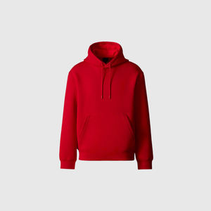 Latest <b>Red</b> Color Blocked Custom Design Solid Printed Knitted Women Pullover Sweatshirts and <b>Hoodies</b> Customized - Product Image 6