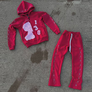 Vente en gros de pantalons de survêtement à capuche ensembles de jogging pantalons cargo survêtements unisexes ensemble de 2 pièces Amir survêtement confortable pour femmes - Product Image 3