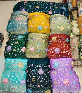 Tela de Encaje Georgette con Bordado Floral Jacquard de Alta Calidad para Vestidos de Novia, Trajes de Novia, Ropa para Niños y Niñas - Product Image 5