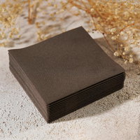 Serviettes de table jetables marron effet lin Airlaid 2 plis, certifiées, avec logo personnalisé, pliées en 4, pour dîner, bar et fêtes, fabriquées aux États-Unis