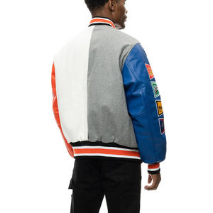 Nouveau Letterman Varsity veste chenille patchs laine cuir manches veste de baseball en gros veste universitaire personnalisée pour les hommes - Product Image 5