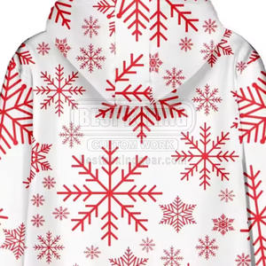 Sweats à capuche en molleton de coton personnalisés avec fermeture éclair intégrale, motif imprimé étoiles, taille XS, vêtements d'hiver décontractés pour hommes et femmes - Product Image 6